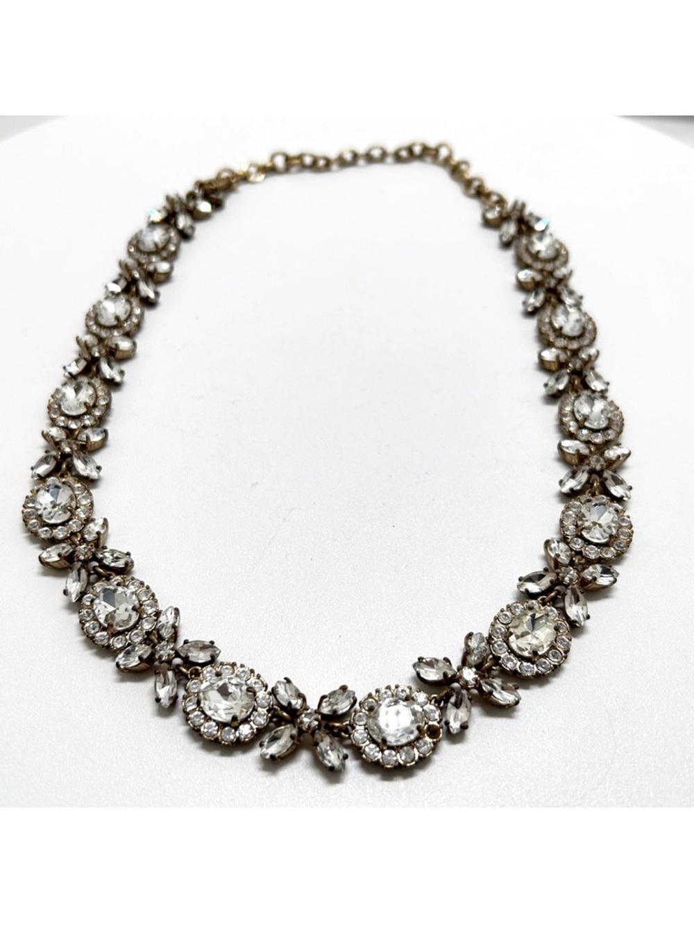J Crew Crystal XO Vintage Necklace